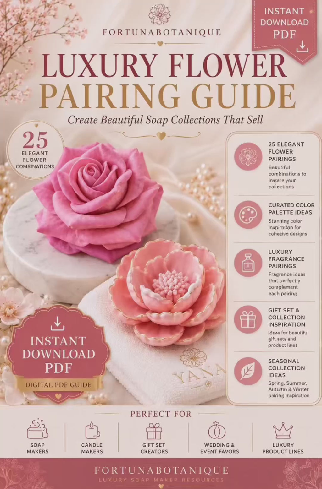 Luxury Soap Flower Pairing Guide | Premium Floral Collection Design Guide for Handmade Soap Makers