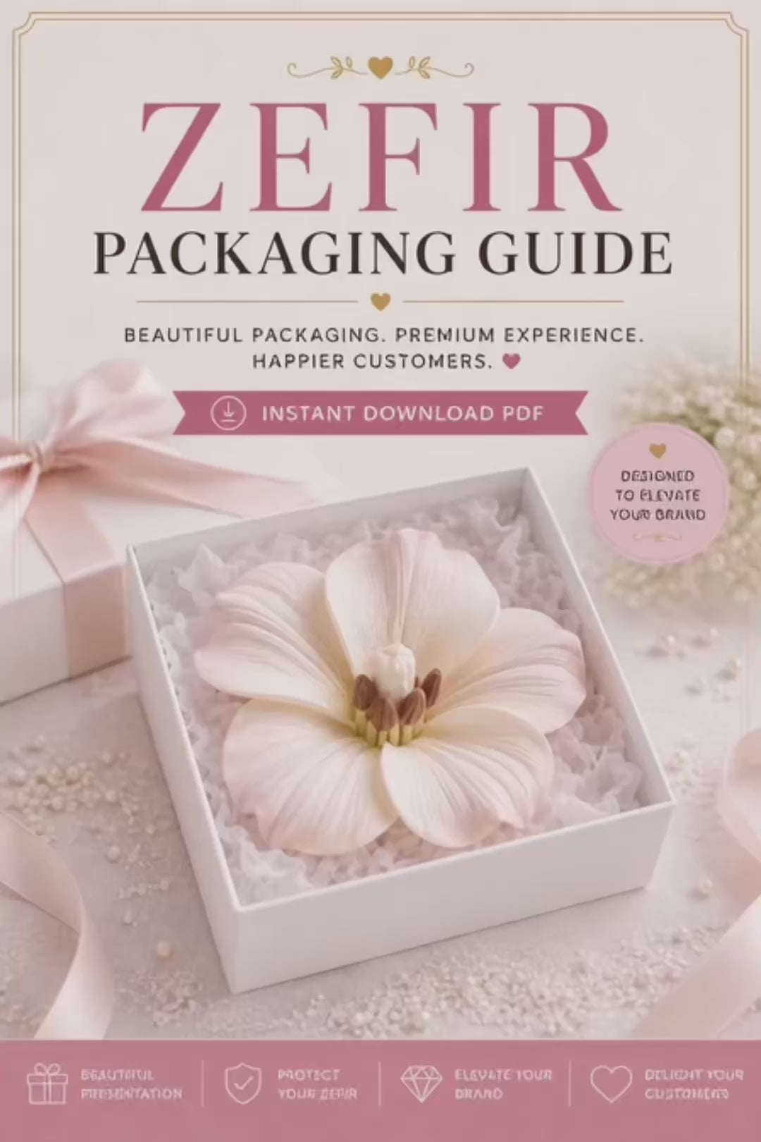 Luxury Zefir Packaging Guide | Professional Gift Box & Shipping Guide | Dessert Packaging Masterclass | Instant PDF Download
