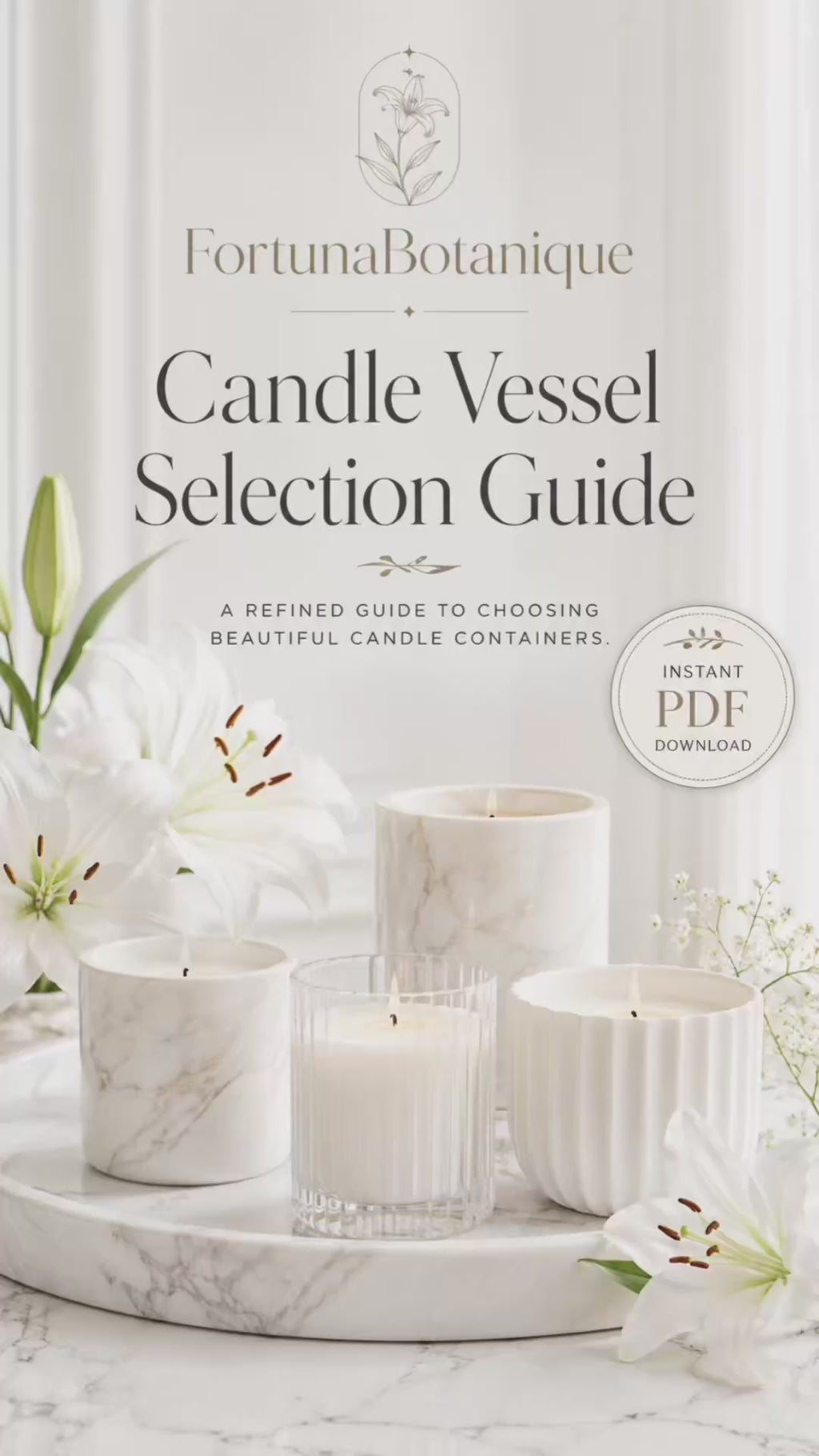 Candle Vessel Selection Guide | Luxury Candle Container & Branding PDF